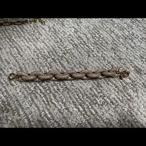 J. Crew Pave chain link bracelet.